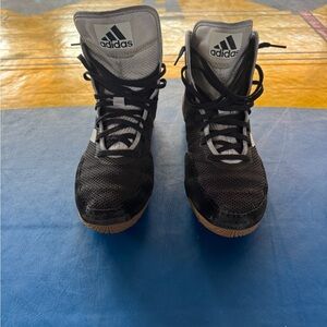 Adidas Teachfall Wrestling shoes Men’s 10 black and white